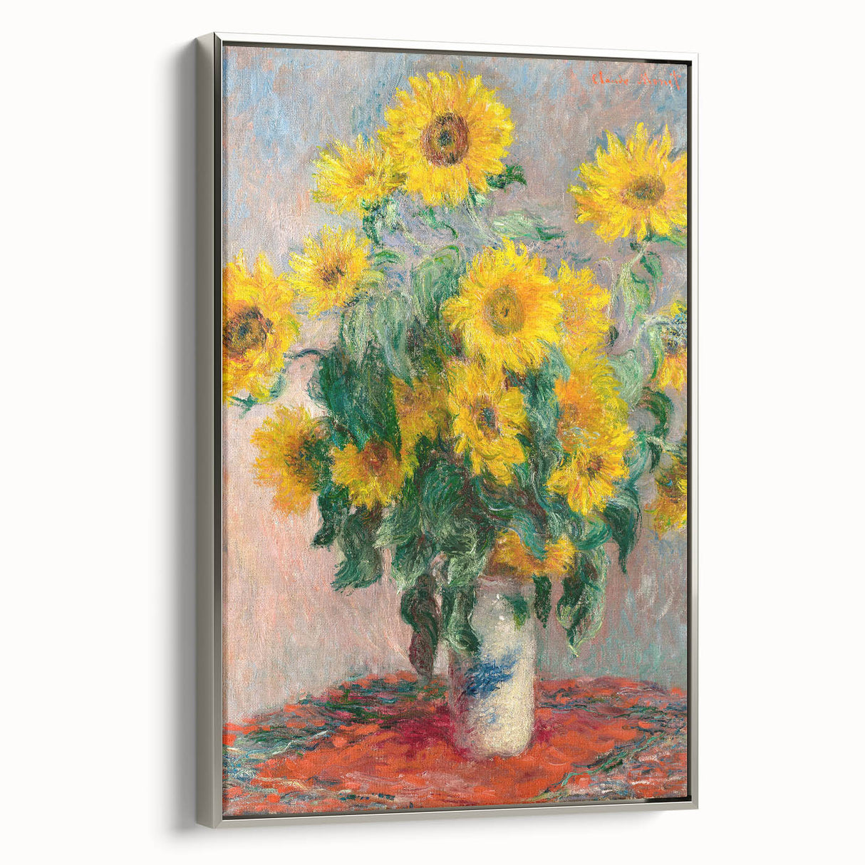 Claude Monet's Bouquet of Sunflowers - Vibrant Impressionist Floral Art