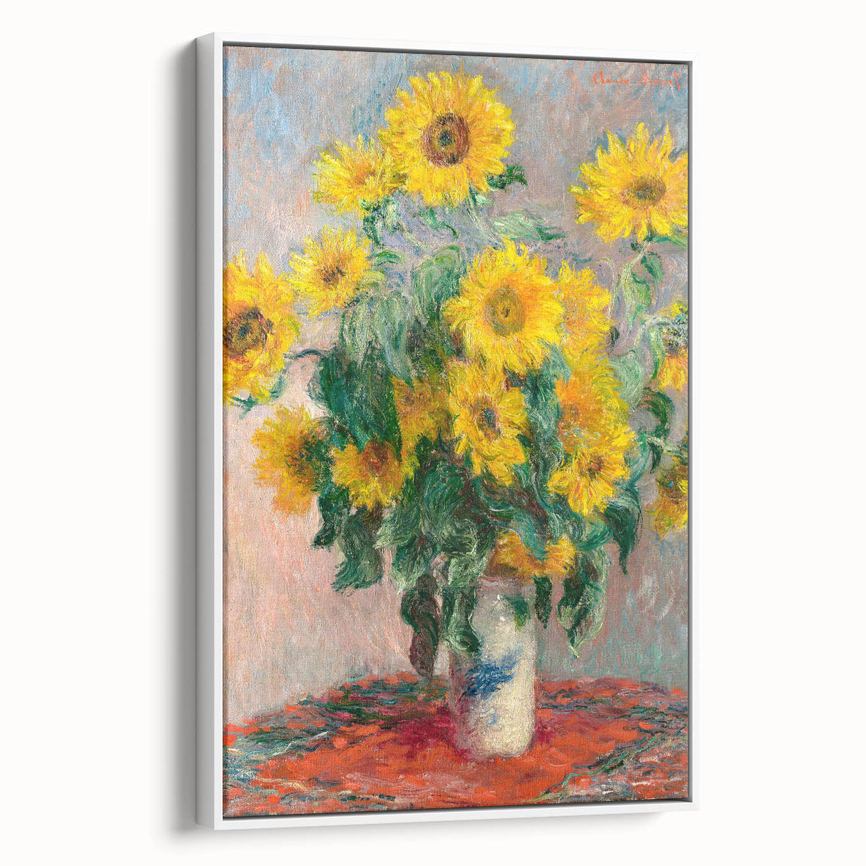 Claude Monet's Bouquet of Sunflowers - Vibrant Impressionist Floral Art