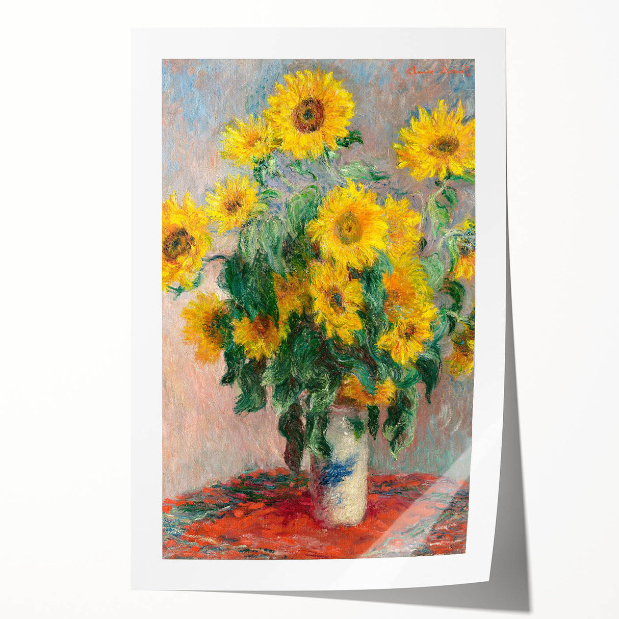 Claude Monet's Bouquet of Sunflowers - Vibrant Impressionist Floral Art