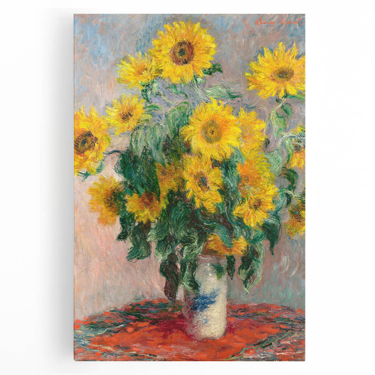 Claude Monet's Bouquet of Sunflowers - Vibrant Impressionist Floral Art