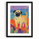 Cute Pug Kids Room Wall Art – Colorful Nursery Animal Print