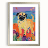 Cute Pug Kids Room Wall Art – Colorful Nursery Animal Print