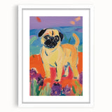 Cute Pug Kids Room Wall Art – Colorful Nursery Animal Print