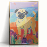 Cute Pug Kids Room Wall Art – Colorful Nursery Animal Print
