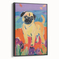 Cute Pug Kids Room Wall Art – Colorful Nursery Animal Print