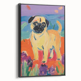 Cute Pug Kids Room Wall Art – Colorful Nursery Animal Print