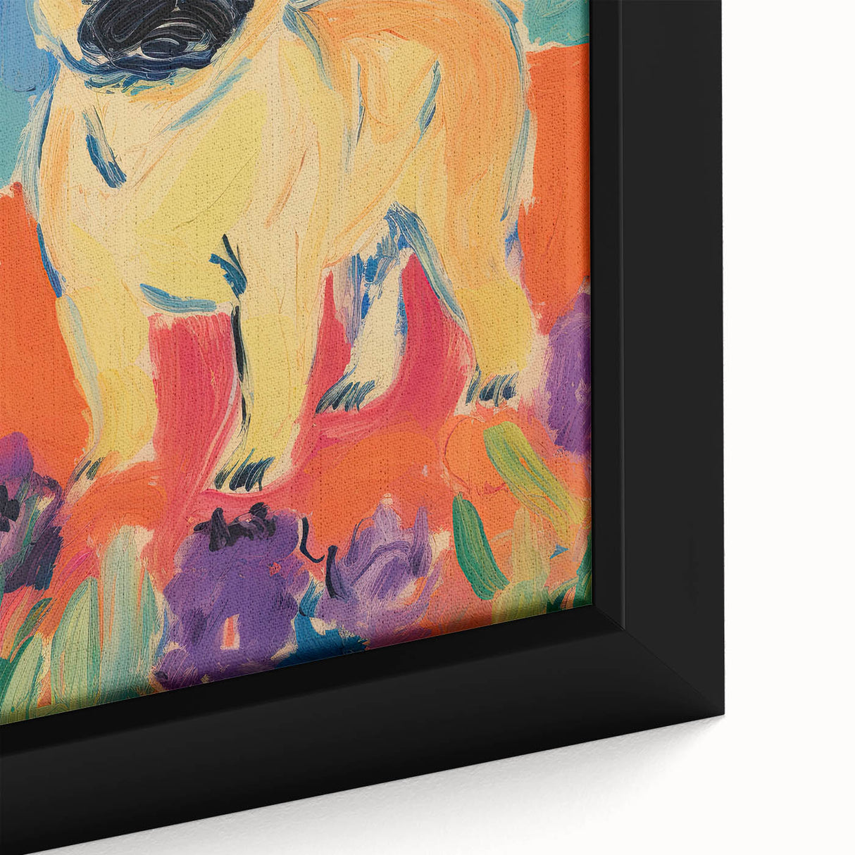 Cute Pug Kids Room Wall Art – Colorful Nursery Animal Print