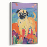 Cute Pug Kids Room Wall Art – Colorful Nursery Animal Print