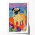 Cute Pug Kids Room Wall Art – Colorful Nursery Animal Print