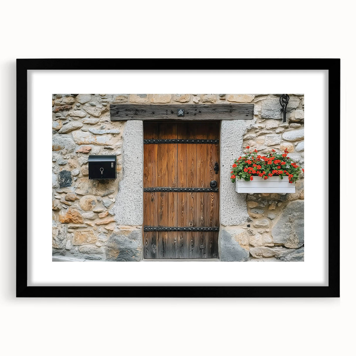 Landscape barn frame in matte black, showcasing a minimalist design that enhances modern decor aesthetics. Ideal for displaying artwork or photographs in stylish interiors.