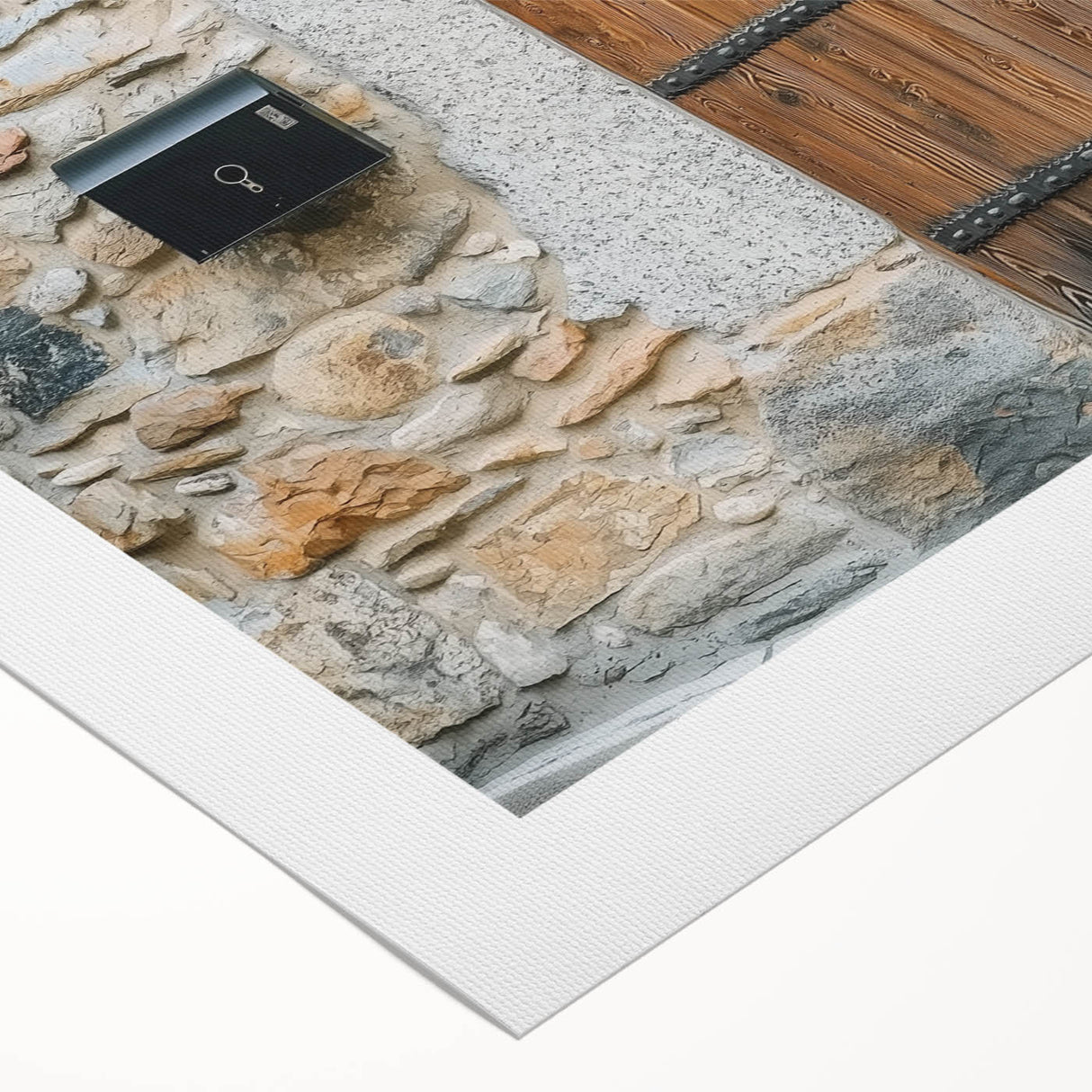 Rolled canvas showcasing a vibrant landscape barn design, featuring rich colors and detailed textures, securely packaged in a protective cardboard tube for art lovers and home decor enthusiasts.