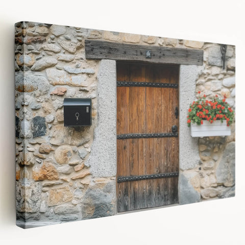 Landscape barn canvas art print showcasing a rustic barn scene with vibrant colors and detailed textures, ideal for home decor or farmhouse aesthetics. Perfect for adding warmth and character to living spaces.