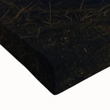 Close-up view of a stretched canvas depicting a serene countryside landscape, featuring rolling green hills and a vibrant blue sky, ideal for home decor.