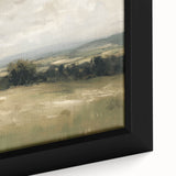 Framed canvas close-up depicting a vibrant landscape design with rich colors and intricate details, ideal for enhancing home decor and creating a serene ambiance.