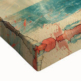 Close-up of a vibrant lighthouse wall art design on stretched canvas, showcasing intricate details and bold colors, perfect for coastal-themed decor.