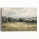 Stretched canvas artwork showcasing a vivid landscape scene with vibrant colors and intricate details, perfect for home decor and enhancing interior spaces.