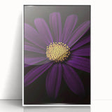 Art deco poster featuring close-up floral designs in muted pastels, framed in white acrylic, suitable for nursery wall art.