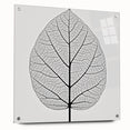 Close-up of green leaves on acrylic glass, ideal for bedroom or dining room wall art.