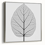 Framed canvas depicting a close-up of green leaves, ideal for adding a natural touch to a living room.