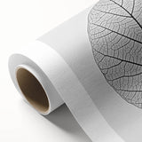 Art Deco style poster featuring close-ups of leaves in green and brown tones on rolled canvas, ideal for nursery wall art.
