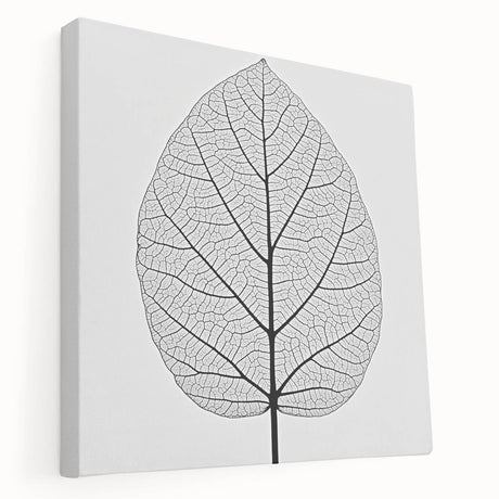 Close-up of green leaves on a large stretched canvas, ideal for kitchen wall art.