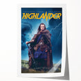 Retro Highlander Poster Art - Vintage Fantasy Action Movie Prints