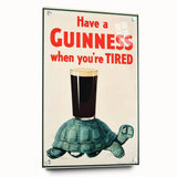 Retro Guinness Turtle Poster - Vintage Bar Wall Art Print