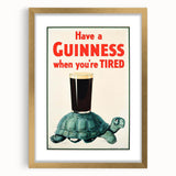 Retro Guinness Turtle Poster - Vintage Bar Wall Art Print