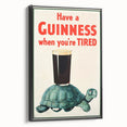 Retro Guinness Turtle Poster - Vintage Bar Wall Art Print
