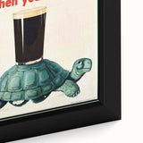 Retro Guinness Turtle Poster - Vintage Bar Wall Art Print
