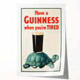 Retro Guinness Turtle Poster - Vintage Bar Wall Art Print