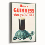 Retro Guinness Turtle Poster - Vintage Bar Wall Art Print