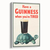 Retro Guinness Turtle Poster - Vintage Bar Wall Art Print