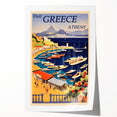 Retro Athens Travel Poster – Vintage Greece Seaside Art