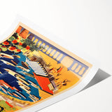 Retro Athens Travel Poster – Vintage Greece Seaside Art