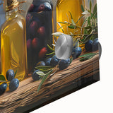 Rustic Olive Oil Bottles – Mediterranean Framed Kitchen Prints