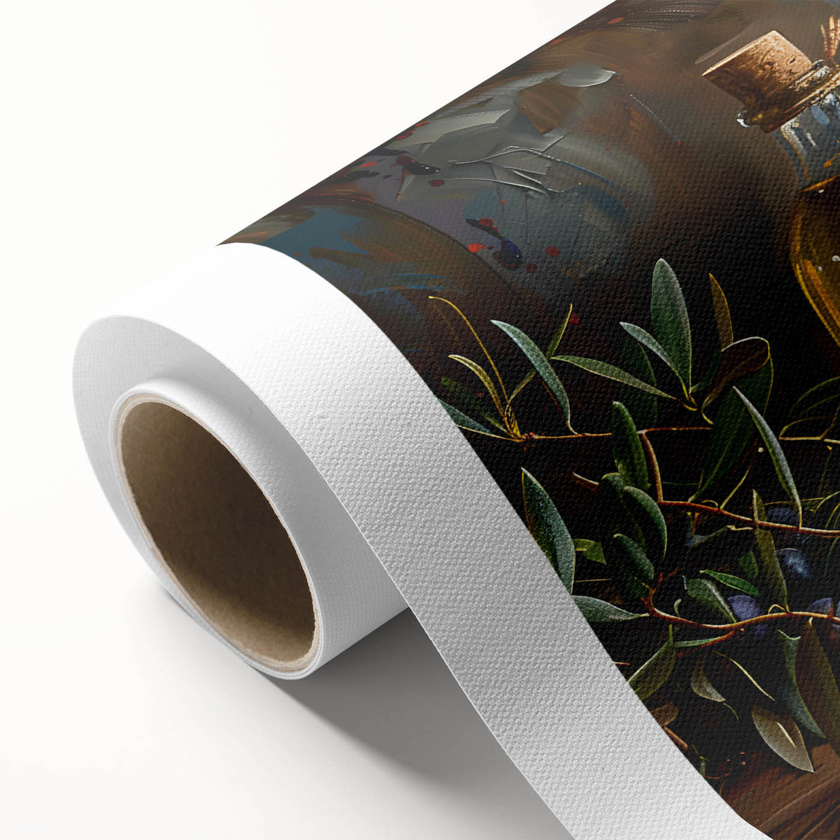 Rustic Olive Oil Bottles – Mediterranean Framed Kitchen Prints