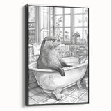 Bathroom Wall Art - Classic Otter in Vintage Bathtub Scene