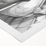 Bathroom Wall Art - Classic Otter in Vintage Bathtub Scene