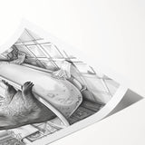 Bathroom Wall Art - Classic Otter in Vintage Bathtub Scene