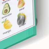 Fruits Chart - Kids Educational Wall Art Healthy Eating Print