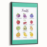 Fruits Chart - Kids Educational Wall Art Healthy Eating Print