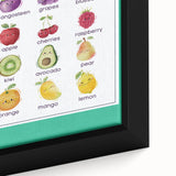 Fruits Chart - Kids Educational Wall Art Healthy Eating Print