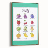 Fruits Chart - Kids Educational Wall Art Healthy Eating Print