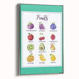 Fruits Chart - Kids Educational Wall Art Healthy Eating Print