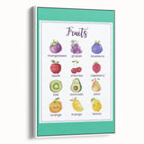 Fruits Chart - Kids Educational Wall Art Healthy Eating Print