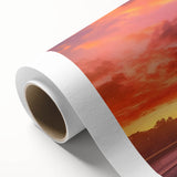 Art Deco poster of Paris scenery on rolled canvas, featuring muted pastel colors, ideal for nursery wall art.