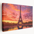 Parisian street scene on large stretched canvas with muted earth tones, ideal for kitchen wall art.