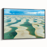 Black and white framed canvas depicting a vintage-style Brazilian landscape, ideal for bedroom wall art.