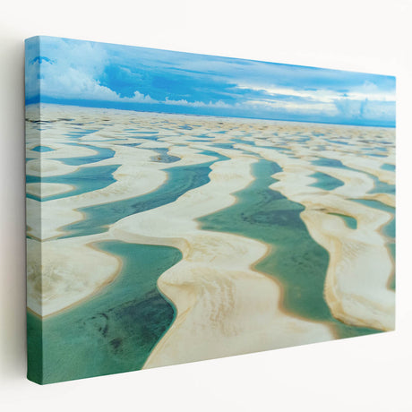 Vibrant sunset over a Brazilian landscape on large stretched canvas, suitable for kitchen wall art.